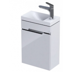 ORISTO Zestaw meblowy SILVER UNI szafka z umywalką  40 cm, biały połysk - OR33-ZD1D-40-1